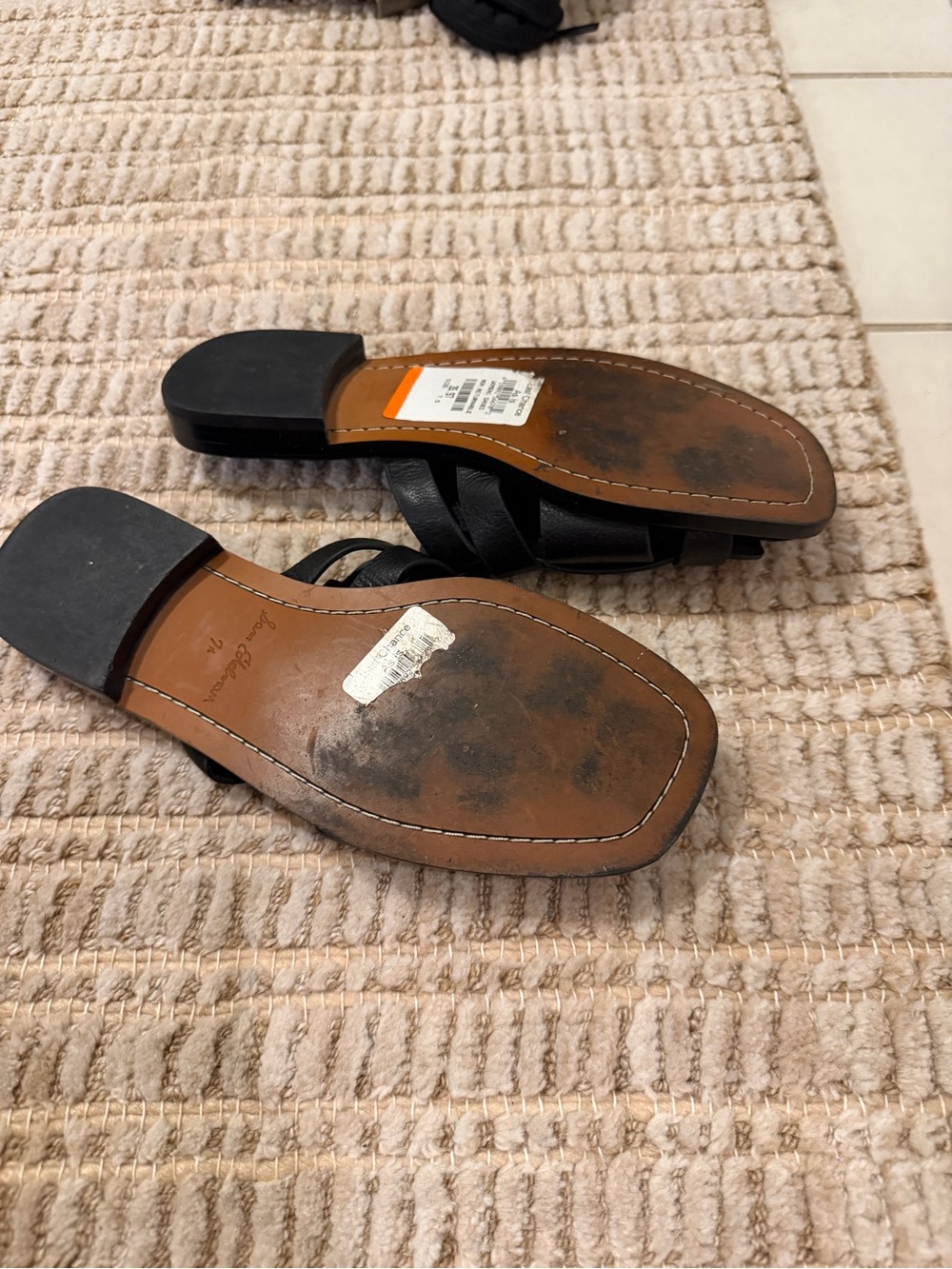 Sam Edelman Black Woven Slide Mules - Picture 3 of 3